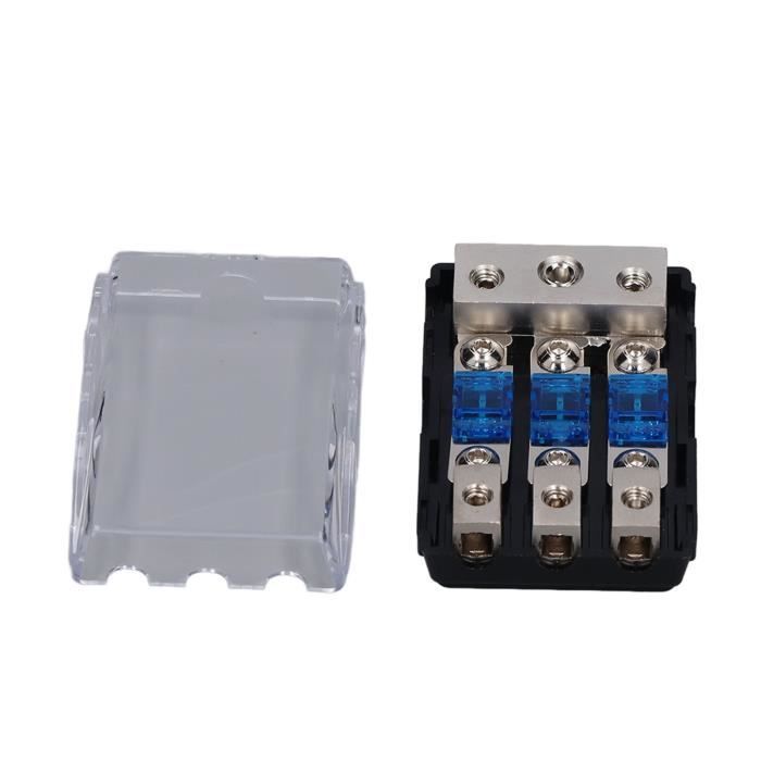 Distribution de fusibles Boîte de porte-fusible de puissance Audio 1 en 3  sorties 0-4 AWG à 4-8 AWG avec Mini fusibles-LISA - Cdiscount Auto