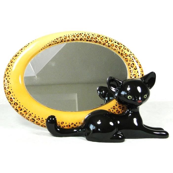 Miroir Chat De Collection Leopard Kitty Goebel Cdiscount Maison