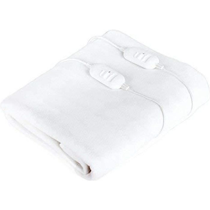 Couverture chauffante électrique XXL chaleur Lit Tapis Chauffant Chauffe-matelas thermique couverture coussin chauffant 160 x 140 cm