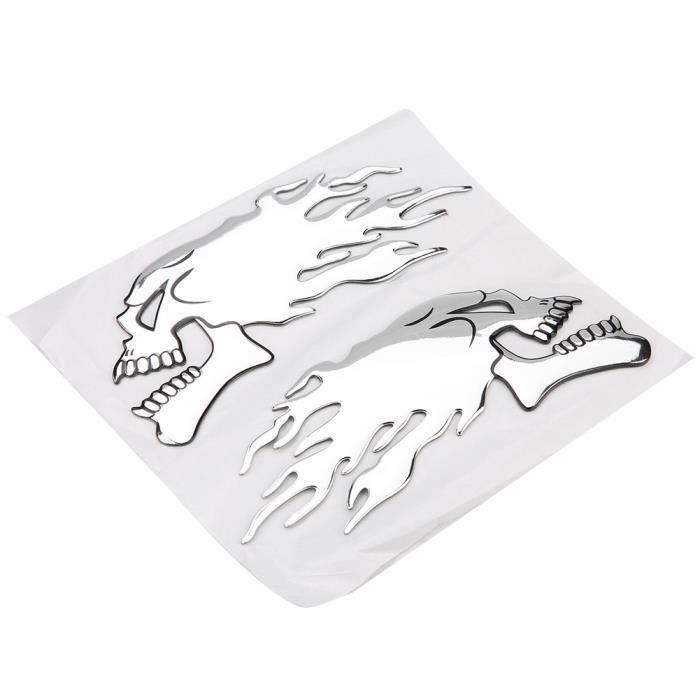 Autocollant Camouflage Crâne Yeux Réfléchissants - Vinyle Mat Pour Voiture, Camion