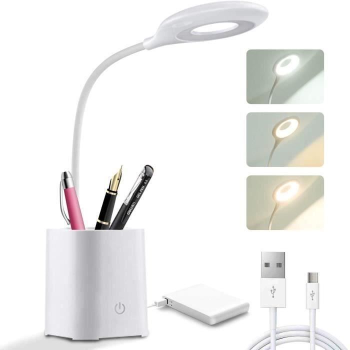 Lampe de Bureau - LED - Tactile - Luminosité Ajustable - Rechargeable USB - Rose - Maison