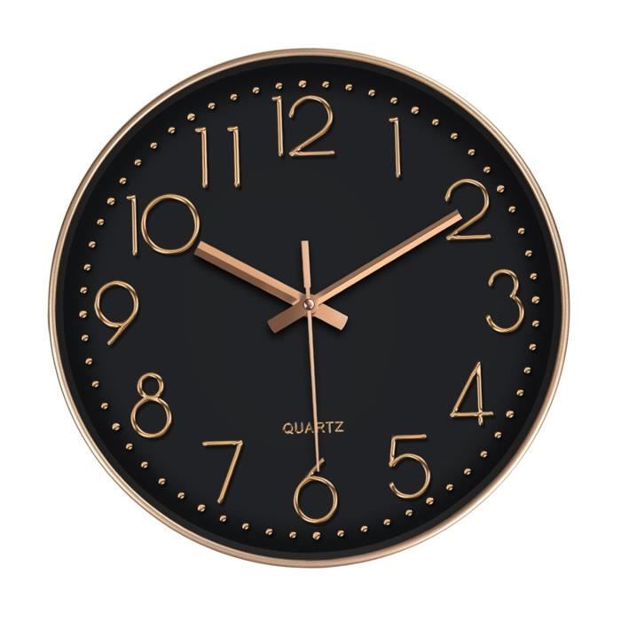 Horloge Murale Silencieuse Design Moderne Verre – 8 Pouces