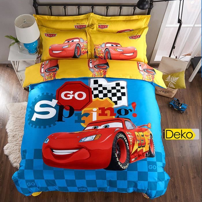 Disney Cars Parure de Lit b/éb/é Housse de Couette Coton