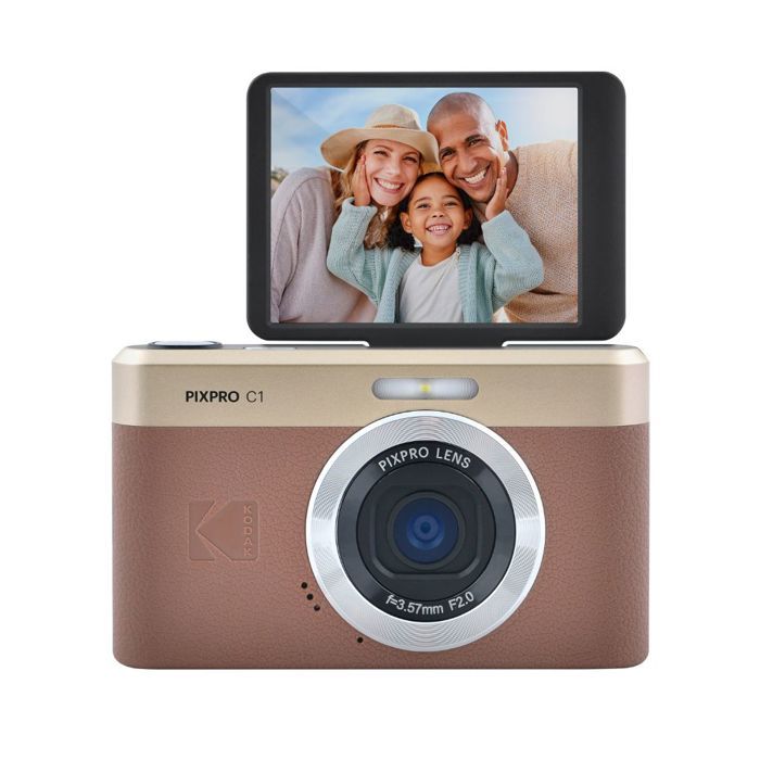 Kodak Pixpro C1 – Appareil Photo Numérique Ultra-Compact 13MP Zoom 4X Écran LCD 2.8 Flash LED Batterie Intégrée – Beige