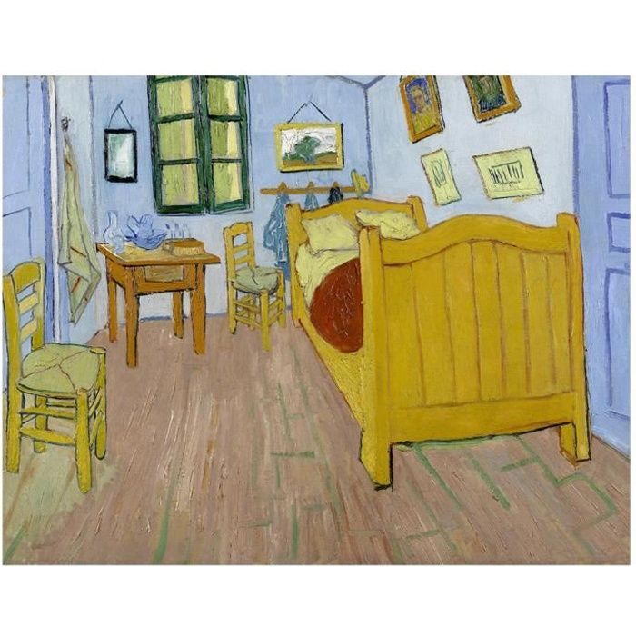Legendarte - Tableau, Impression Sur Toile - La Chambre De Van Gogh À Arles Vincent Van Gogh cm. 80x100