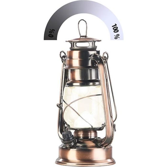 Bronze Lunartec Lampe-temp/ête LED Rechargeable /à intensit/é Variable 200lm/ // 3W/ // 3000K/