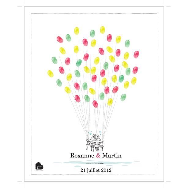 Affiche A Empreintes D Anniversaire De Mariage Noces Achat Vente Ballon Decoratif Cdiscount
