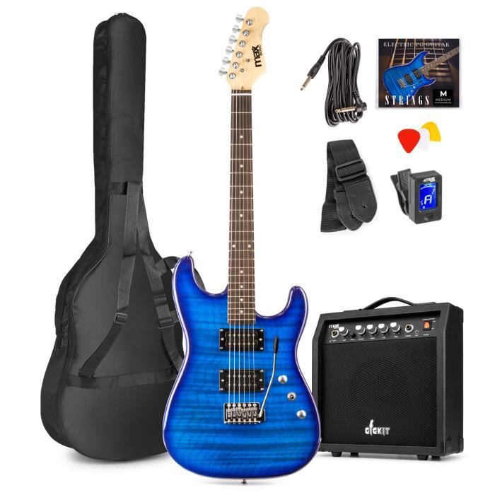 Pack Guitare Électrique Débutant : Le Kit Complet Max Pack avec Ampli 40W et Accessoires pour Apprendre Rapidement (159,90 €)