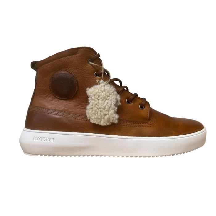 Blackstone Baskets Blackstone Aspen - gris - 40 - Homme - Cuir - Lacets - Plat