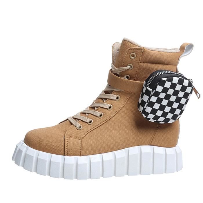 Baskets Femmes Tendances Compensé Sneakers Sport Marcher Courir