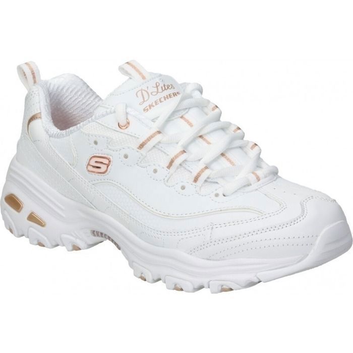 Skechers Basket Skechers DLITES - SKECHERS - FRESH STAT - Femme - Cuir - Lacets