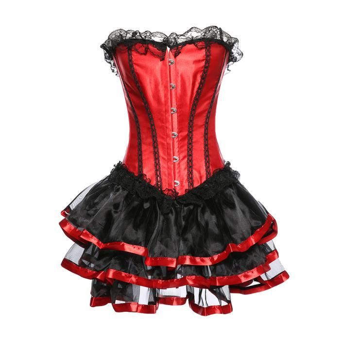 Ensemble Corset et Jupe en Tulle Bustiers Corset Robe Dentelle Minceur
