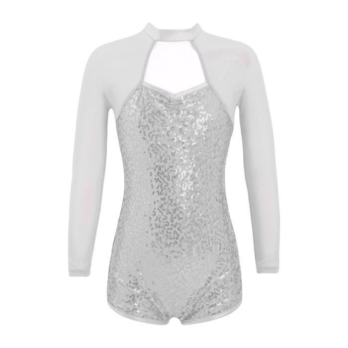 Justaucorps Ballet Garçon Manches Longues Strass - Tenue Danse, Patinage, Gymnastique - Matière Stretch Polyester/élasthanne