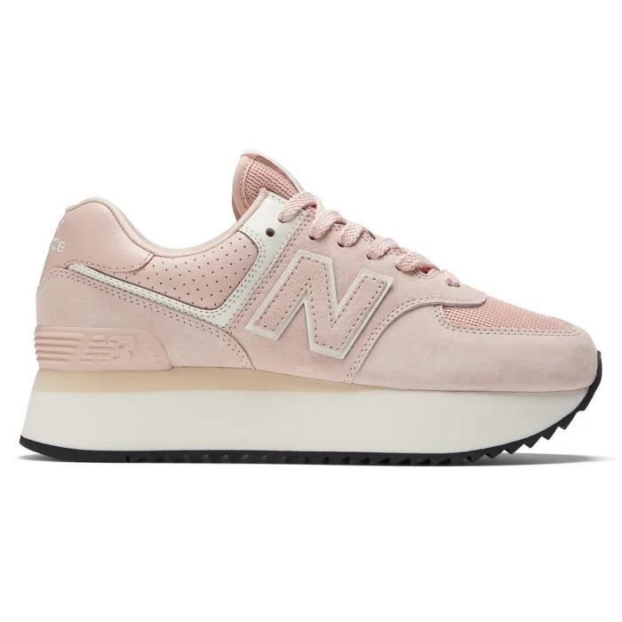 Chaussures New Balance 574 Beige - Femme/Adulte - Lacets - Textile - Plat