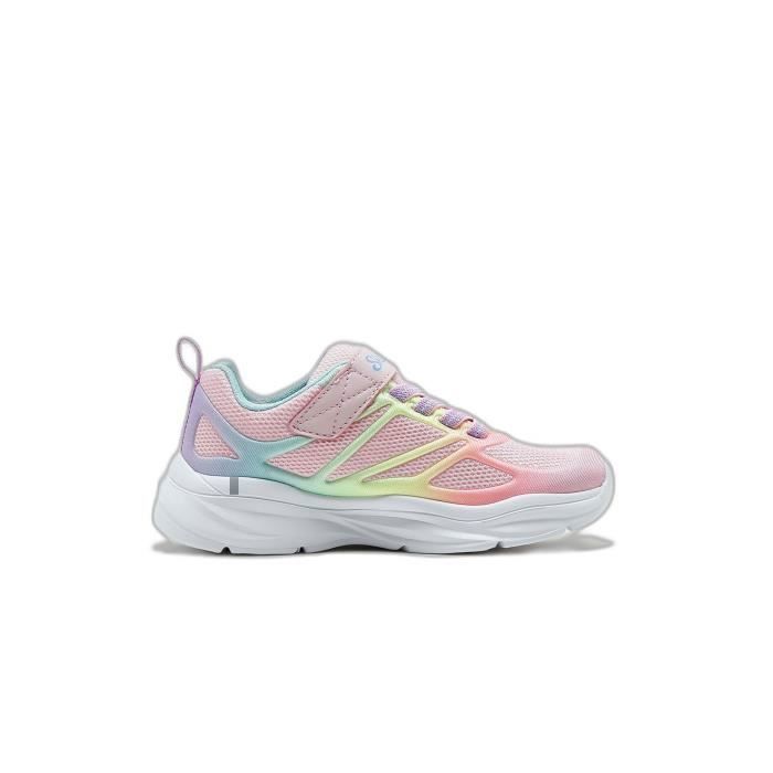Skechers Baskets - Skechers - Power Jams - Blanc/Argenté/Rose - Élastique - Talon Plat - Enfant