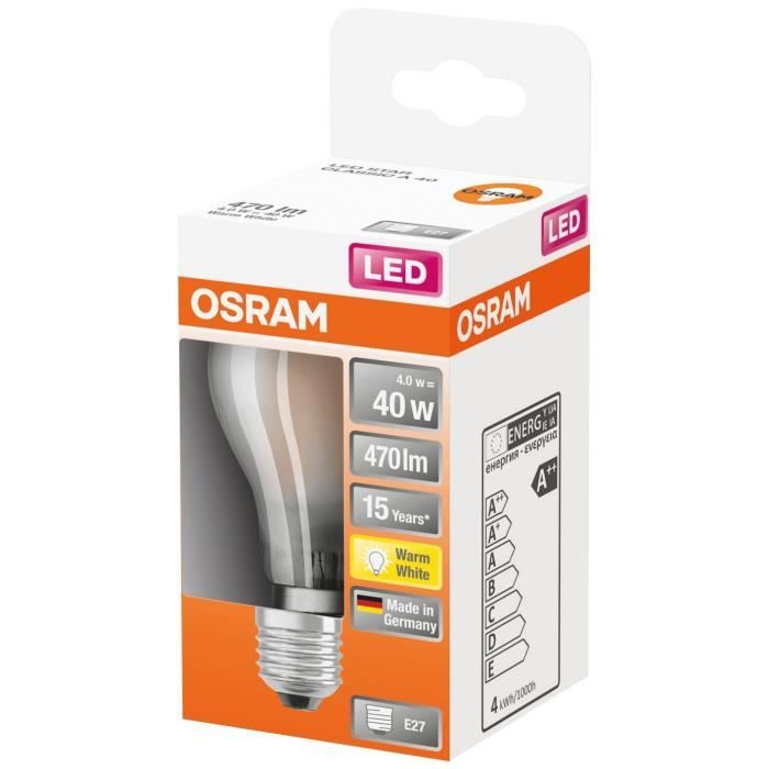 OSRAM - Led std verre dépoli 4w e27 470lm 2700K chd bte 1