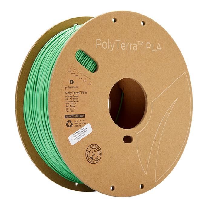 POLYMAKER - Filament PLA pour imprimante 3D - PolyTerra - 1.75mm - 1Kg - Vert Forêt