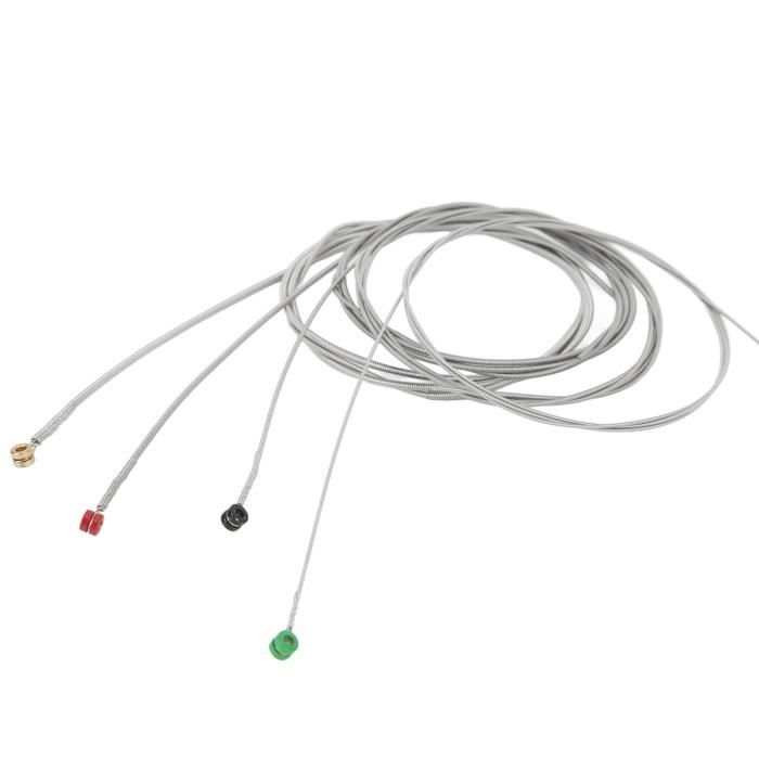 Cordes De Basse électrique 4pcs / Jeu De Cordes Colorées En Métal
