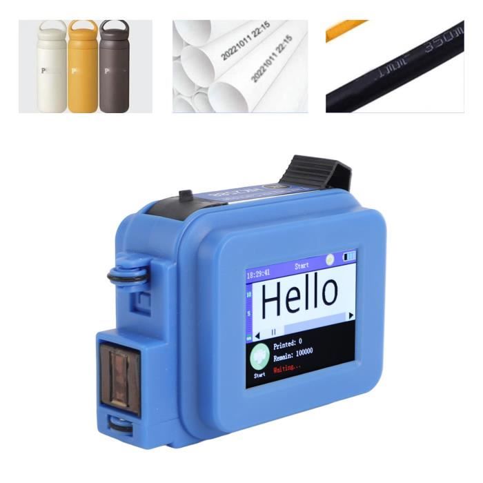 Imprimante à Jet D'encre Portable Luocute - Écran Tactile 4.3 Pouces, Sans Cartouche, Pour Codes-barres Et QR - Parfaite Pour L'étiquetage Industriel Et Alimentaire - 4