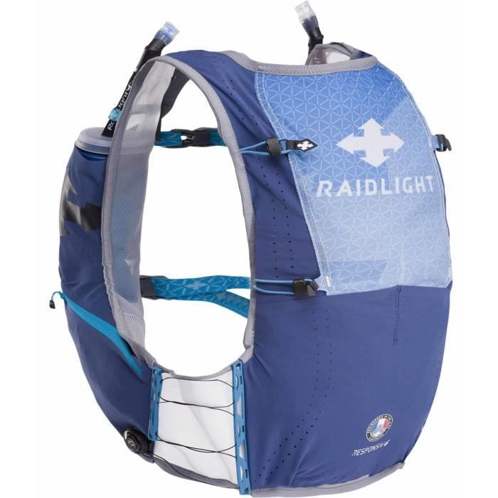 sac à dos raidlight responsiv 6l + 2 flask 600 ml bleu pe 2019