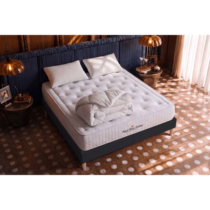 Pack Buckingham - ROYAL PALACE BEDDING - 160x200 - Mémoire de forme - Equilibré - sommier kit Noir Pack Buckingham - ROYAL PALACE BEDDING - 160x200 - Mémoire de forme - Equilibré - sommier kit Noir