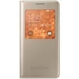 Etui View SAMSUNG Galaxy Alpha Doré Rabat Synthétique