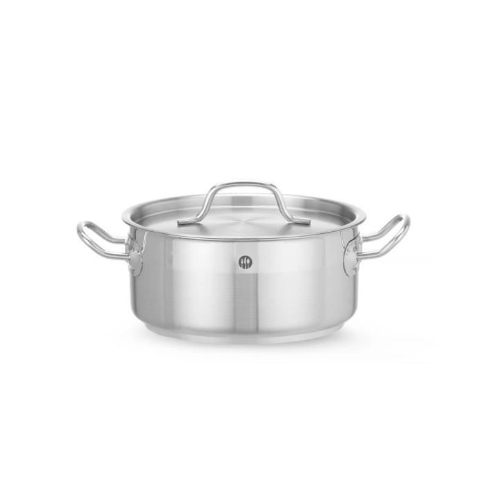 Marmite Haute Inox 10L HENDI - Couvercle à Vapeur, Induction Compatible, Professionnelle