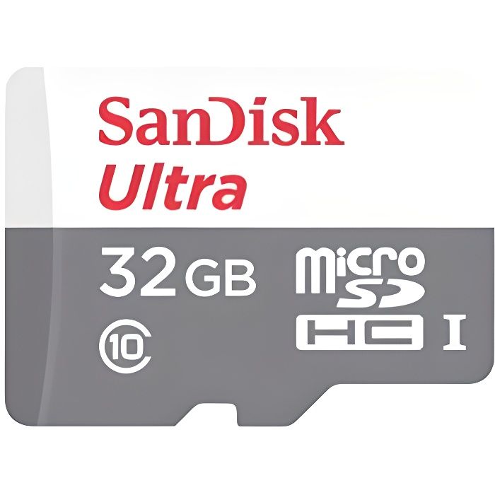 Carte micro SD - SANDISK - SDSQUNS-032G-GN3MN - 32 Go - Classe 10 - Compatible Android
