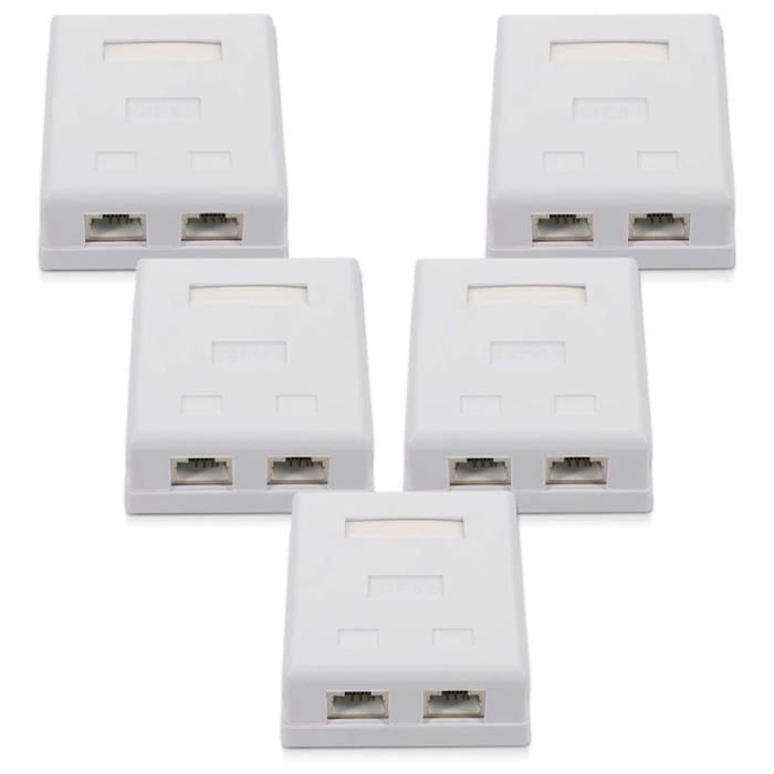 Lot De 10 Prises RJ45 Blindées Cat7/Cat6A - Clé De Voûte Pour Panneaux Et Plaques Réseau