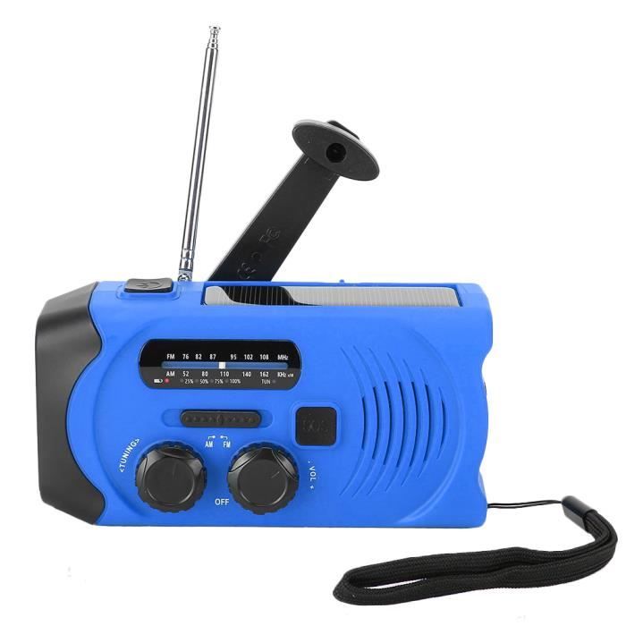 Radio Solaire & Manivelle Extralnik – Powerbank 6000mAh, Lampe SOS, 6 Modes Charge, Pour Urgence Et Camping