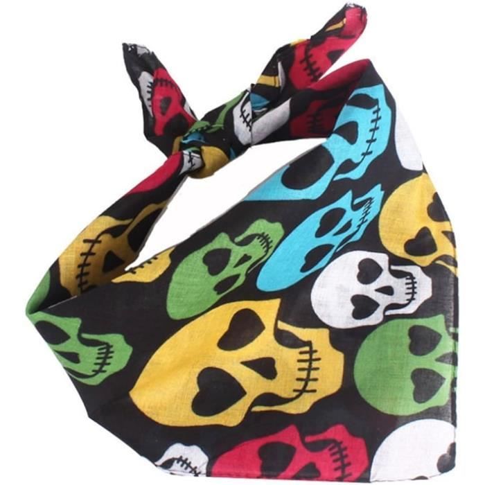 Bandana Coton Tête De Mort Bandana Tête De Mort Coton 55x55cm