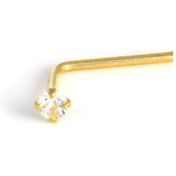 Barbell Courbe En Or Jaune 9 Carats Jewellerybox - Neuf Avec Étiquettes, Référence AMJ-001