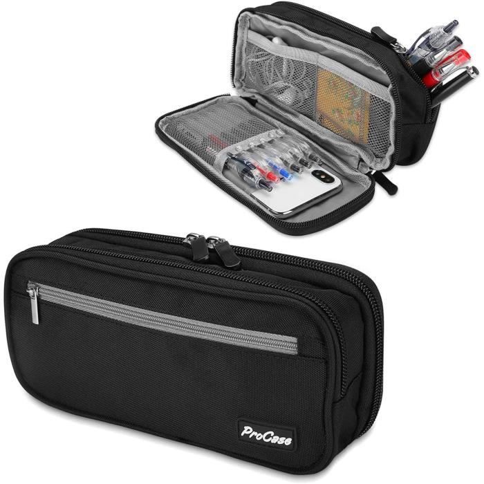 Portapenne Tech Shin Portapenne Seven Round Plus Big Tech - Bustina Scuola Con Taschino Zip E Elastici Bustina Penne Brillantinata