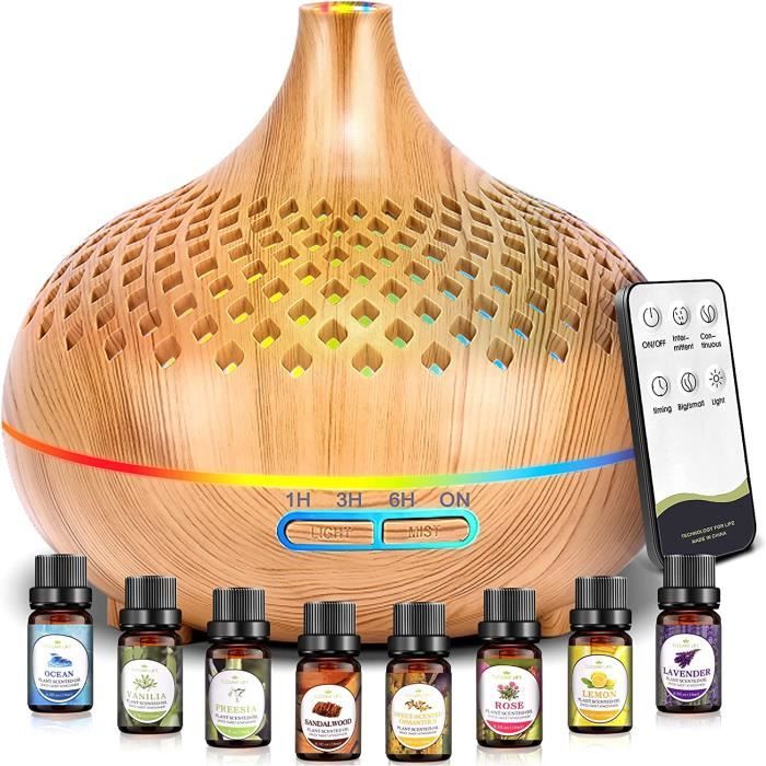 ZOVHYYA Diffuseur d'Huiles Essentielles 500ML Diffuseur d'Arômes ...