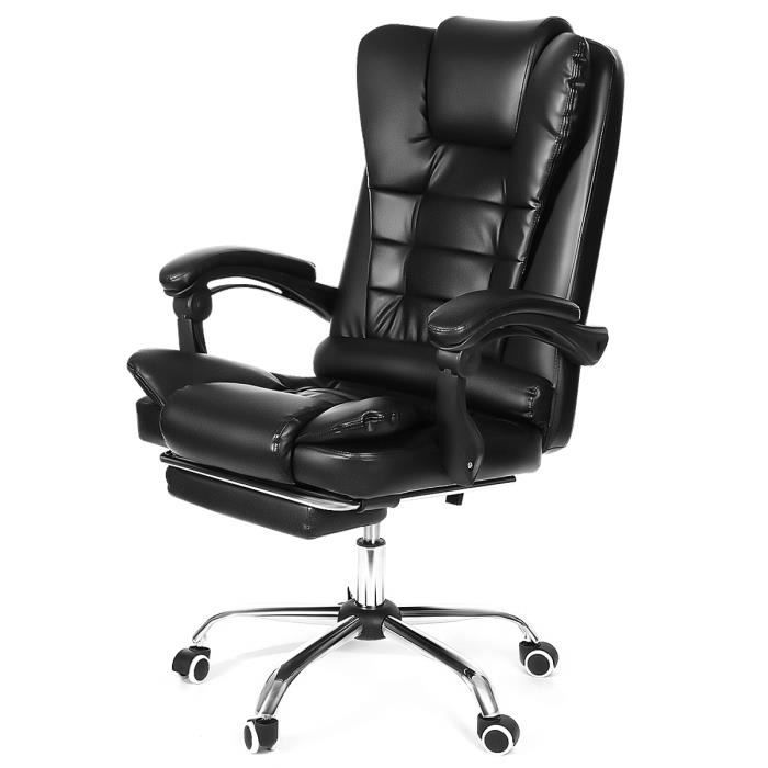 Chaise de Bureau Fauteuil Gamer Dossier Inclinable à 135° Heuteur Réglable  - Cdiscount Maison