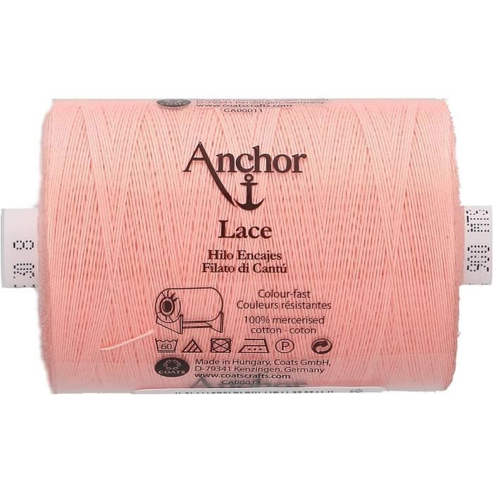 Fil à Coudre Métallisé ANCHOR - 100m, épaisseur 50, 2.6g - Nylon/polyester Pour Machine à Coudre - 9