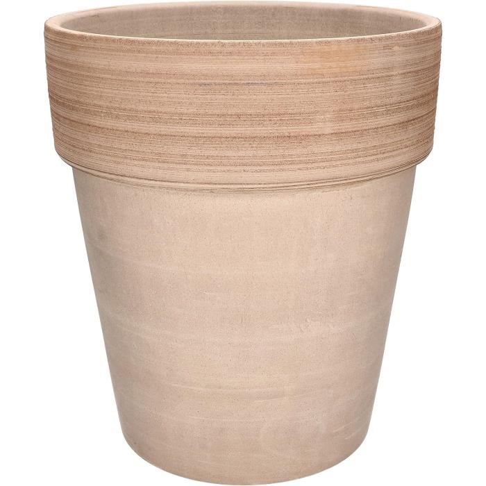 KOTARBAU Lot De 4 Pots De Fleurs En Terre Cuite Italienne – Ø 13 Cm Avec Bord Élégant – Idéal Intérieur, Balcon, Jardin Méditerranéen Ou Provençal