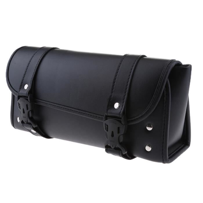 Sac de Fourche de Moto en Cuir PU, Sacoche de Selle, Rangement d'Outils