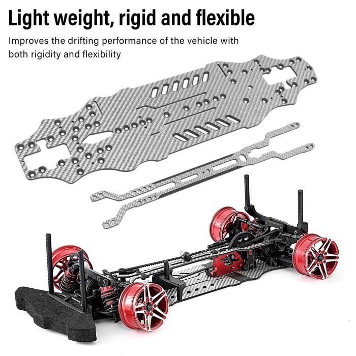 EJ.life Châssis RC Châssis de voiture assemblé en alliage d'aluminium avec roues pour WLtoys 1 EJ.life Châssis RC Châssis de voiture assemblé en alliage d'aluminium avec roues pour WLtoys 1