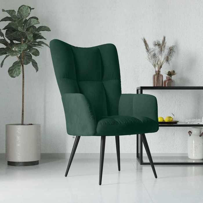 vidaXL Chaise de Relaxation Fauteuil de Détente Siège de Relaxation Chaise de Détente Salon Salle de Séjour Intérieur Vert 328075
