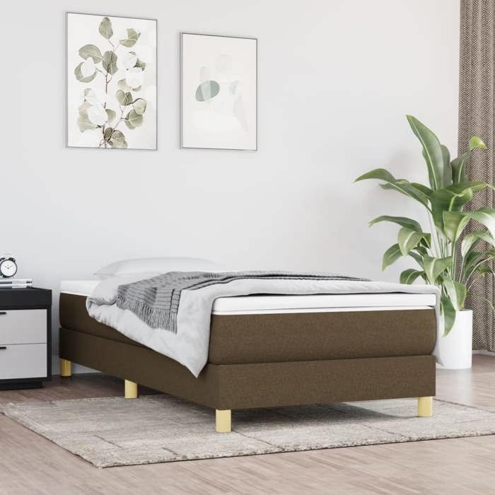 vidaXL Cadre de lit à lattes Lit Rembourré Lit Simple avec Sommier à Lattes Lit Adulte de Chambre à Coucher Moderne 3120585