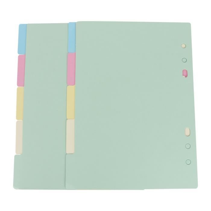 Intercalaires à onglets Creative 5 couleurs Coloré 6 trous diviseur d'index  A5 à pour classeurs à anneaux Notebook INTERCALAIRE - Cdiscount Beaux-Arts  et Loisirs créatifs
