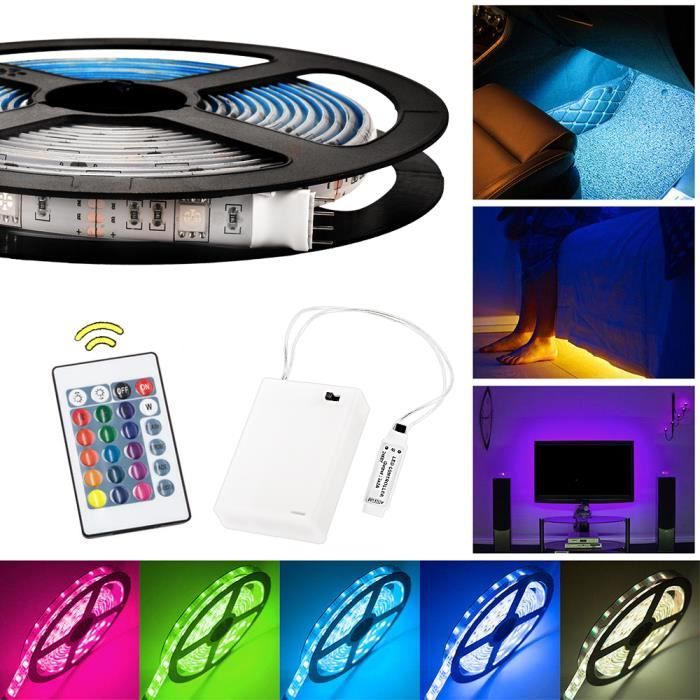 2 Bandes LED Bleues Pour PC - 30 Cm, 18 LEDs 5050 - Fixation Magnétique - Alimentation Molex 12V