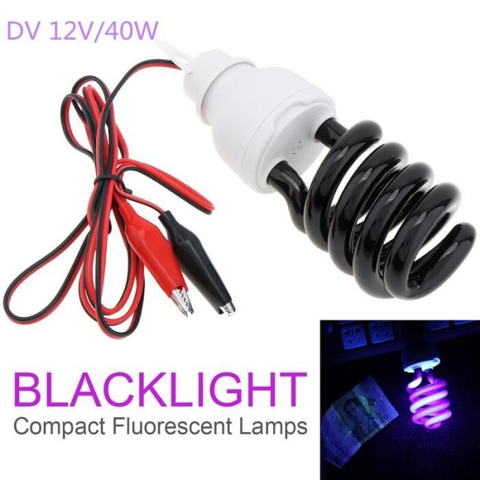Ampoule Lumière Noire E27 40W UVA 365nm - Pour Soirées Neon, Halloween, Décoration Fluorescente