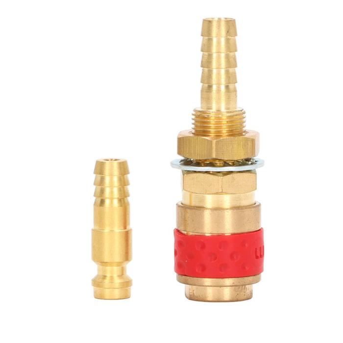 Raccord Rapide M6 Pour Chalumeau MIG TIG - Connecteur Eau/Gaz En Laiton - Hongzer
