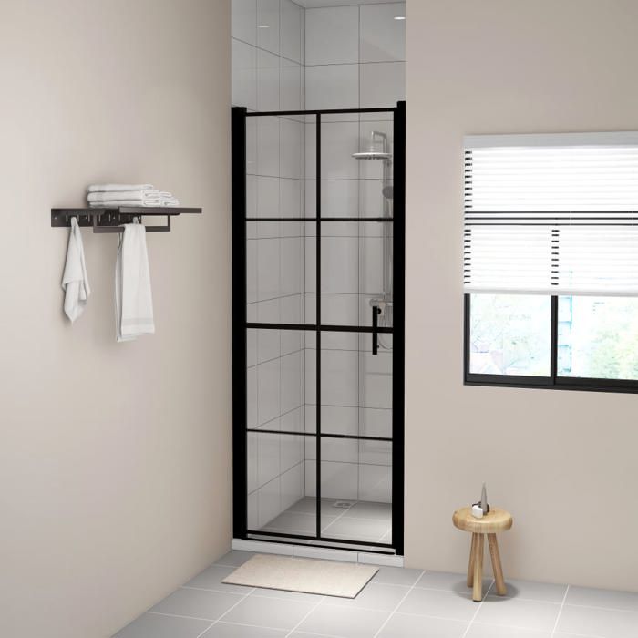 Porte de douche Verre trempé 81x195 cm vidaXL Pivotante Réversible Sérigraphié