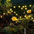 Leytn® Lot de 4 Lampe solaire de jardin luciole Lampe solaire firefly extérieur étanche avec 6 LED pour Décoration Allée Cour Patio-1