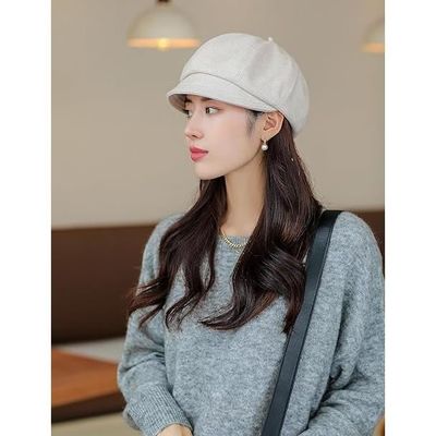 SIYWINA Béret Newsboy Femme Souple Vintage – Casquette Plate Automne/Hiver Élégante Et Confortable