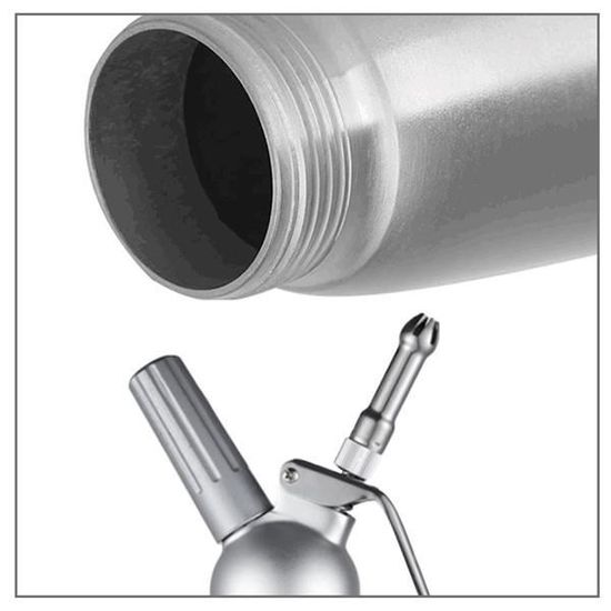 Siphon En En Aluminium 500ml, Professionnel Siphons De Cuisine, Avec 3