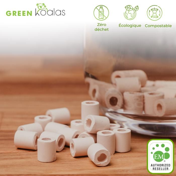 30 PERLES de CERAMIQUE EM® roses naturelles pour purifier et